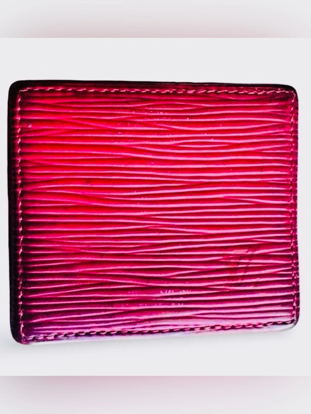 Louis Vuitton Wallet ♥️ Excellent Leather coin purse Pouch red Wallet Authentic
